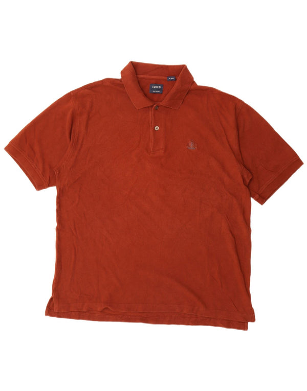 Izod Polo Hombre Grande Granate Algodón