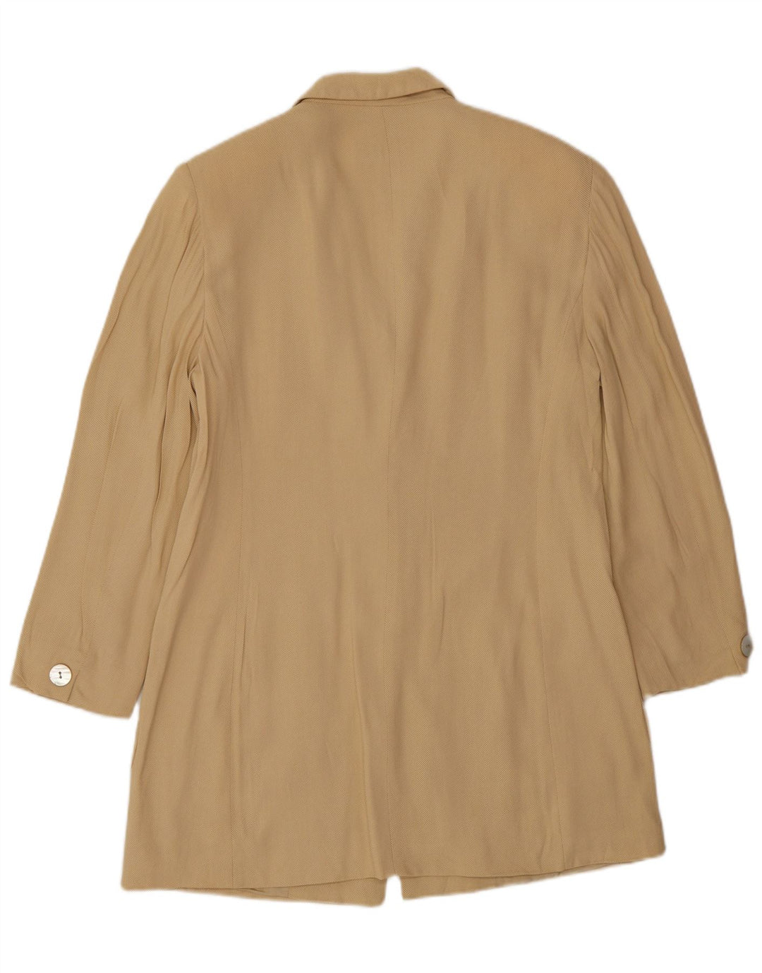 Marella Chaqueta Blazer Larga de 3 Botones para Mujer UK 42 Viscosa Beige Mediana