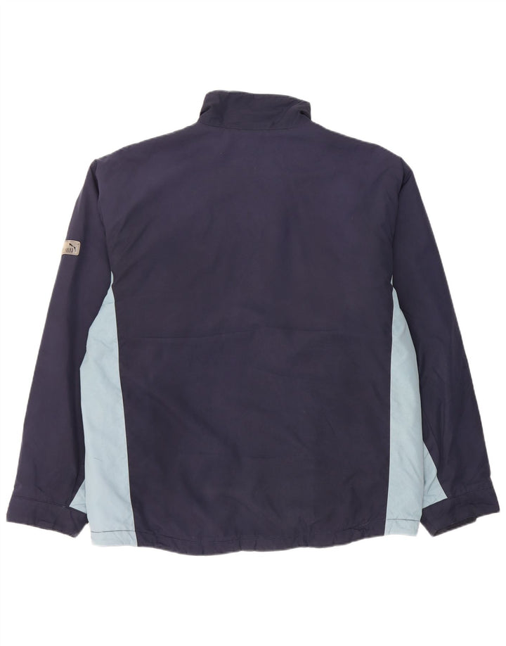 Puma Chaqueta cortavientos para hombre UK 38 Medium Azul marino Colorblock Poliéster