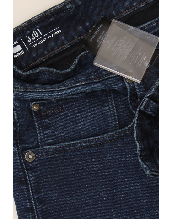 G-STAR Vaqueros cónicos rectos para hombre W34 L32 Algodón azul marino