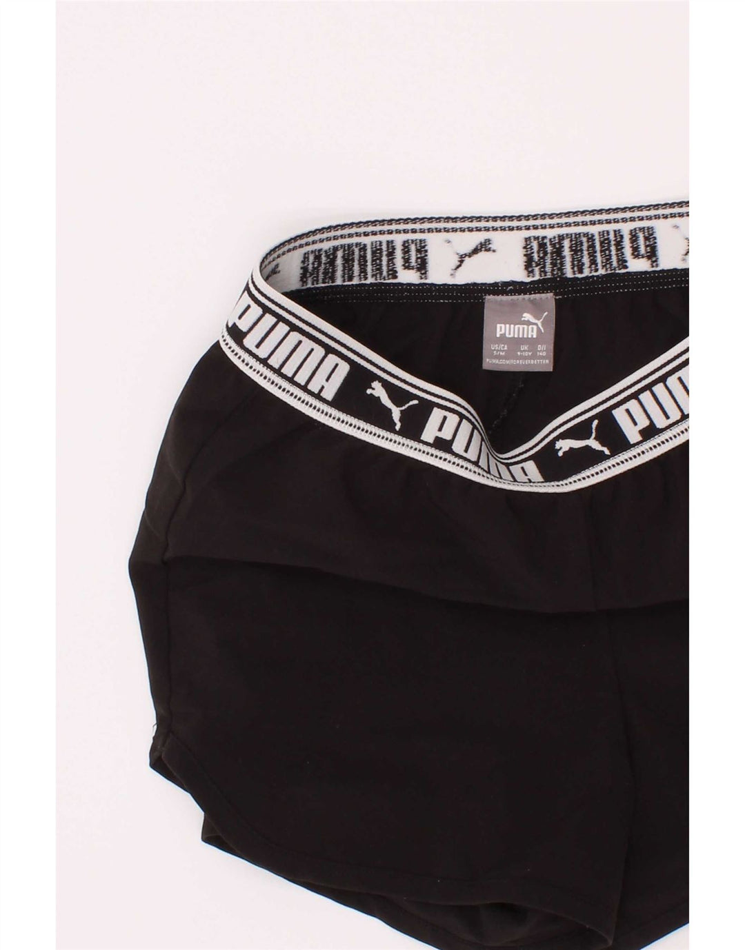 Puma Shorts deportivos gráficos para niña 9-10 años Negro Poliéster