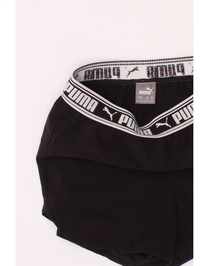 Puma Shorts deportivos gráficos para niña 9-10 años Negro Poliéster