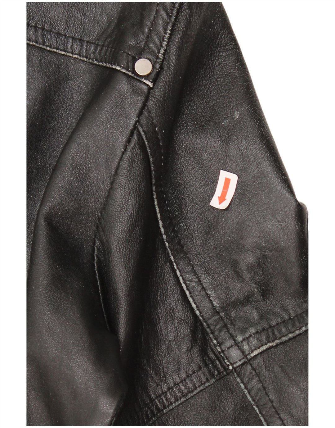 MOTIVI Chaqueta de cuero para mujer UK 44 Mediana Negra