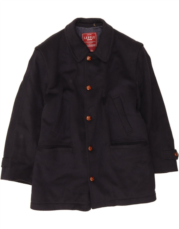 LEBOLE Mens 5 Button Blazer Jacket UK 40 Large Navy Blue Wool Vintage Lebole and Second-Hand Lebole from Messina Hembry 