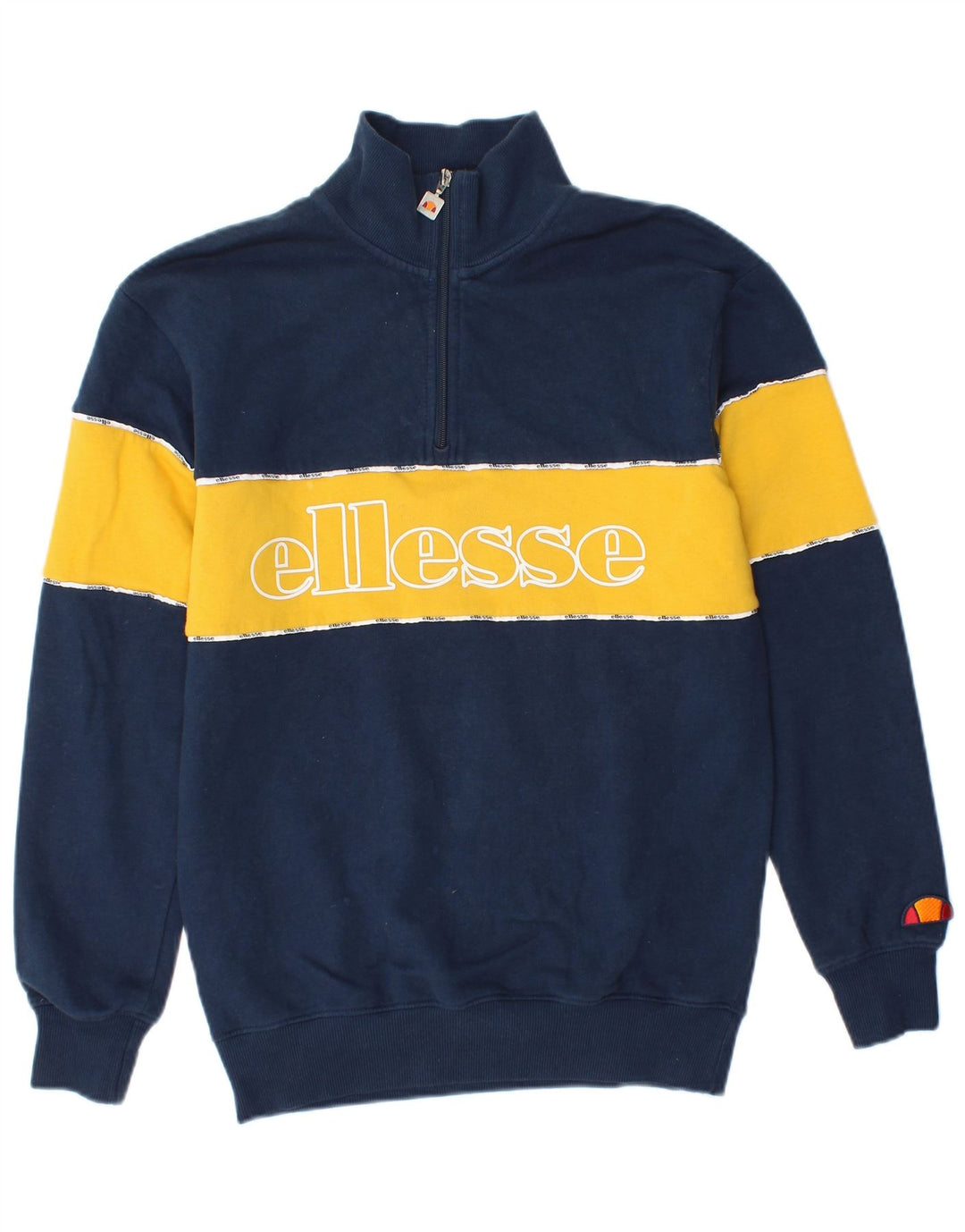 Ellesse Sudadera con gráfico extragrande para mujer UK 6 XS Azul marino