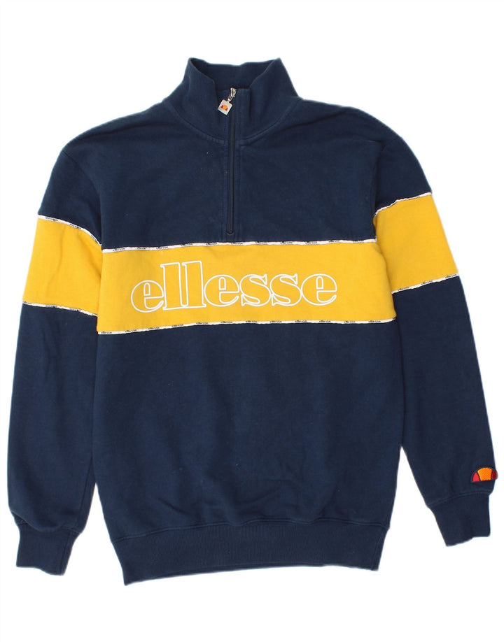 Ellesse Sudadera con gráfico extragrande para mujer UK 6 XS Azul marino