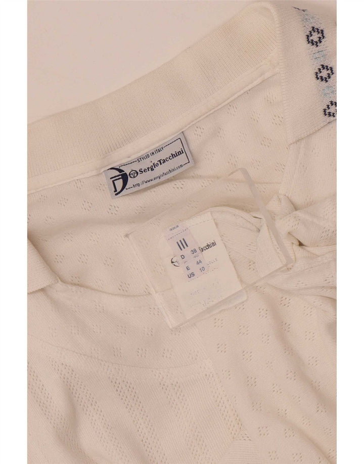 Sergio Tacchini Polo sin mangas para mujer EU 38 Medium White Fair Isle