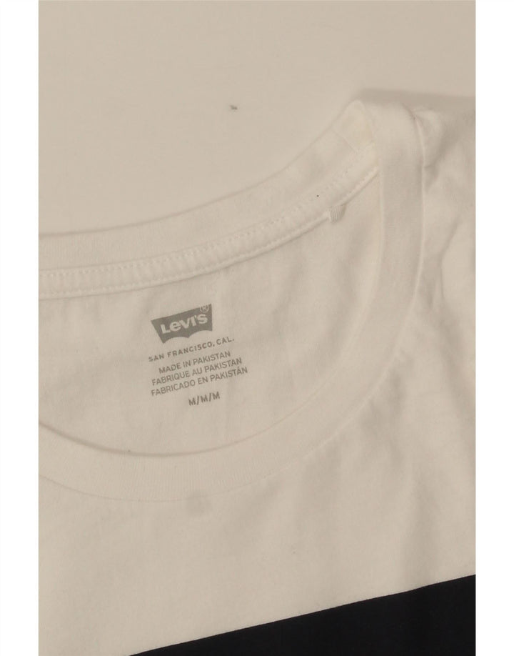 Levi's - Camiseta gráfica para mujer, talla 40, talla mediana, color blanco
