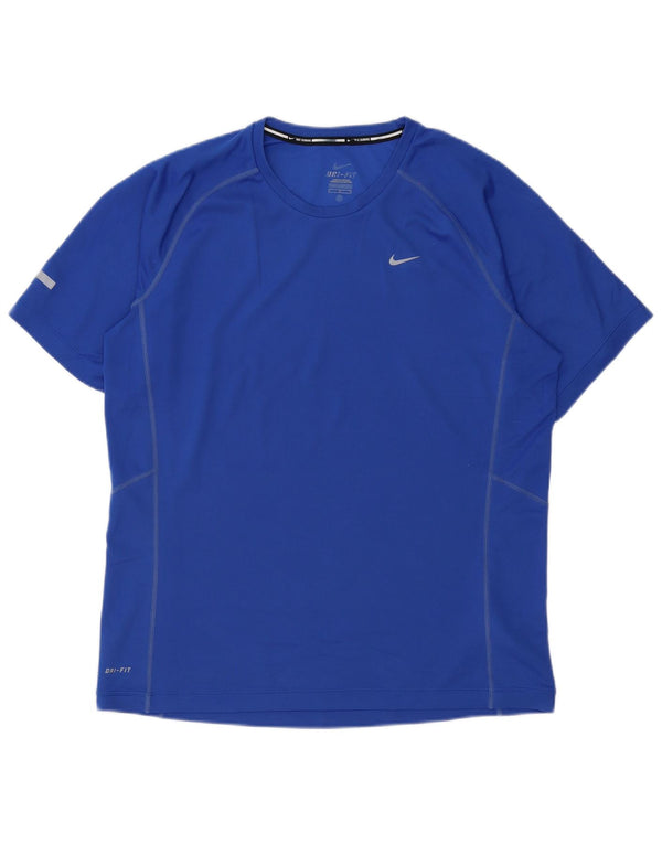 Nike - Camiseta Dri Fit para hombre, talla grande, poliéster azul