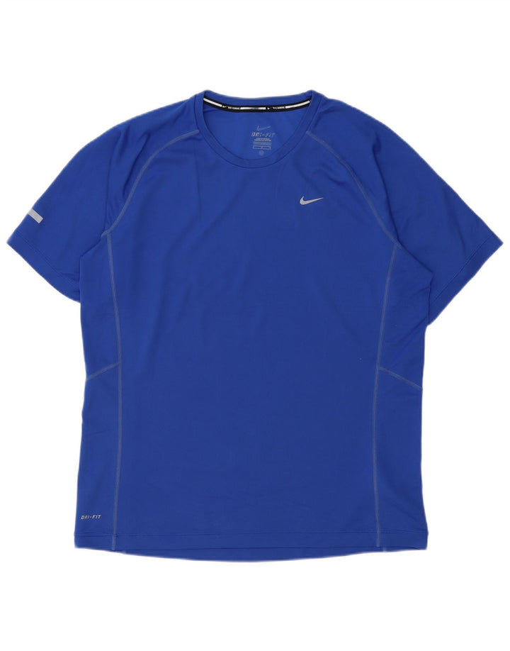 Nike - Camiseta Dri Fit para hombre, talla grande, poliéster azul
