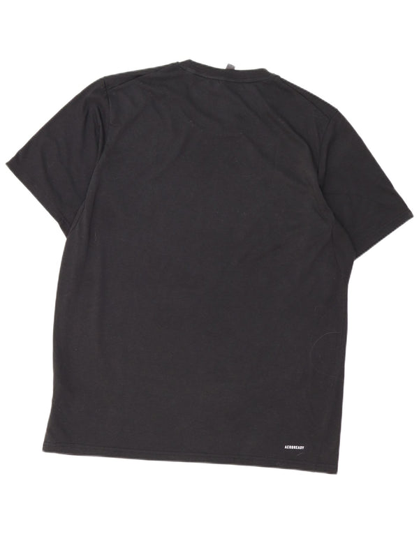 ADIDAS Camiseta Aeroready para hombre Top grande de algodón negro