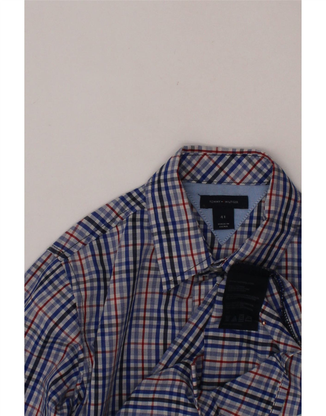TOMMY HILFIGER Camisa para niño 3-4 años Algodón a cuadros azul