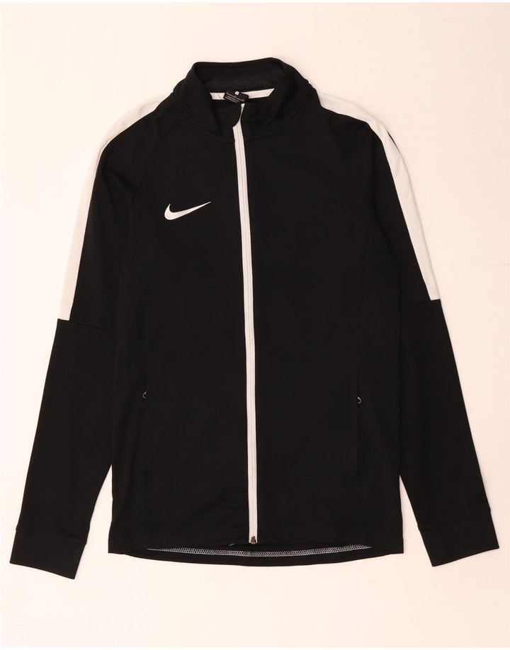 Nike Hombre Dri Fit Chándal Top Chaqueta Pequeña Negro Colorblock Poliéster