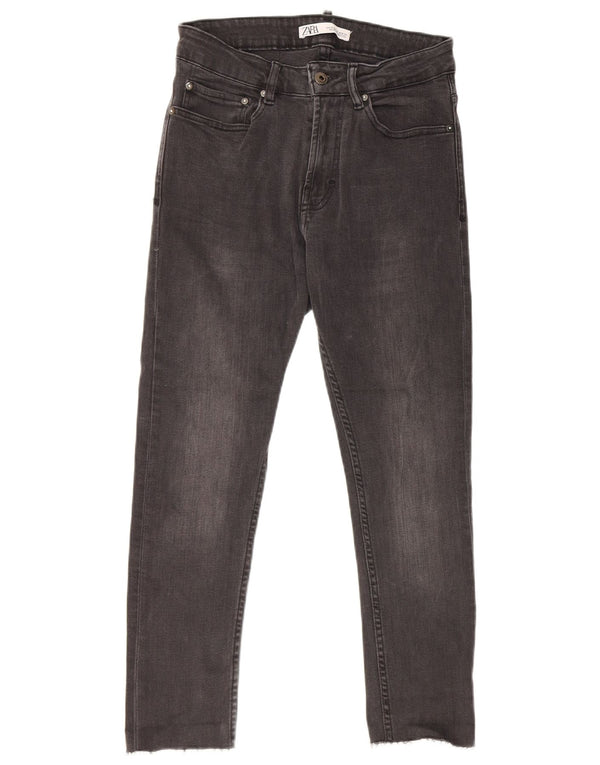 Zara Vaqueros Slim para Hombre EU 36 XS W29 L24 Algodón Gris