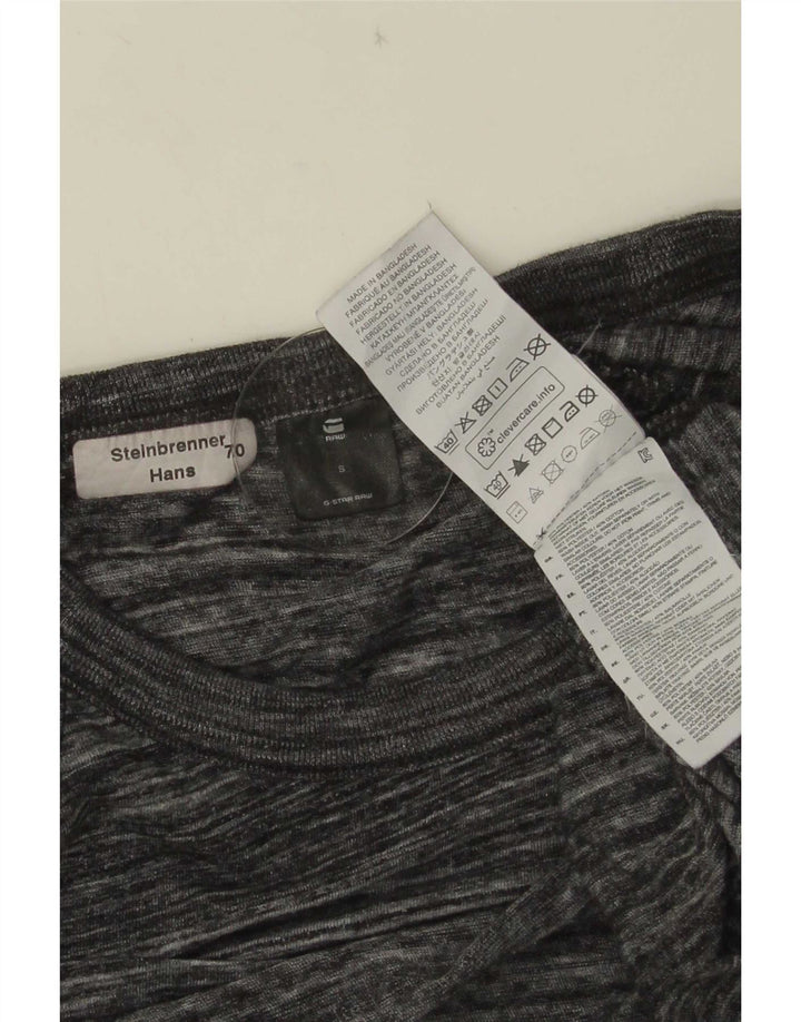 G-Star Hombre Top Manga Larga Pequeño Gris Rayas Poliéster