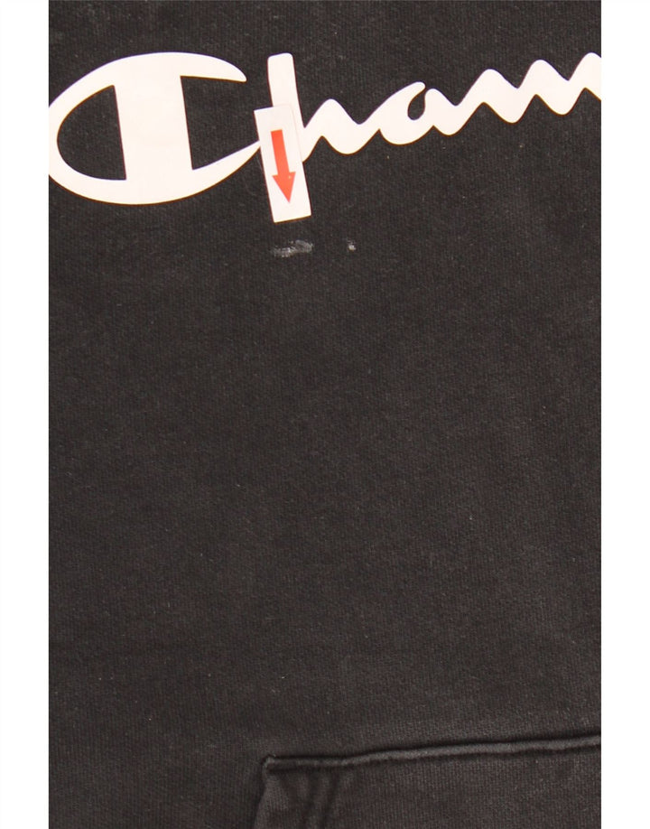 Champion Sudadera Con Capucha Gráfica Para Hombre Jersey De Algodón Negro Mediano