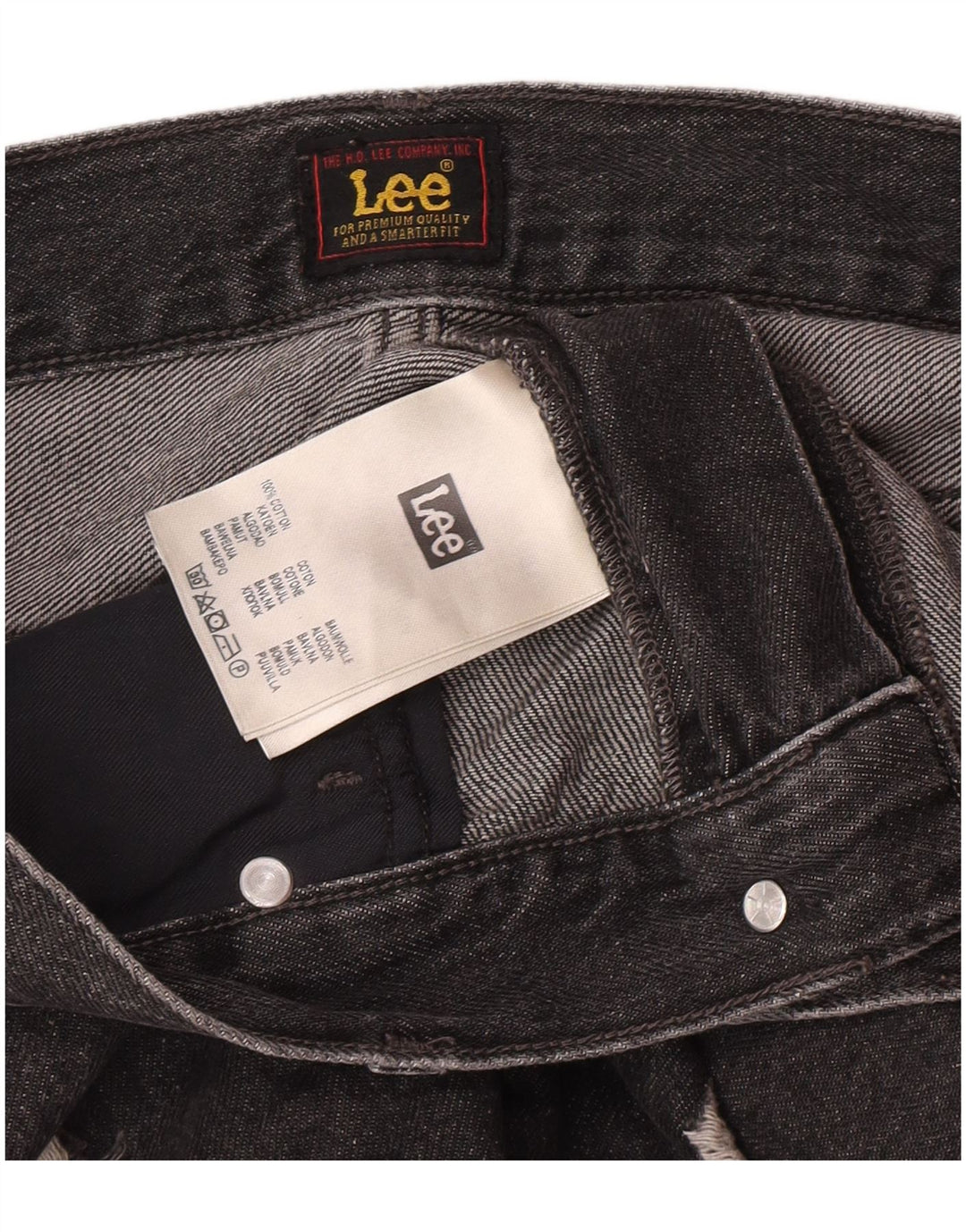 Vaqueros ajustados desgastados para hombre Lee W31 L32 Algodón gris