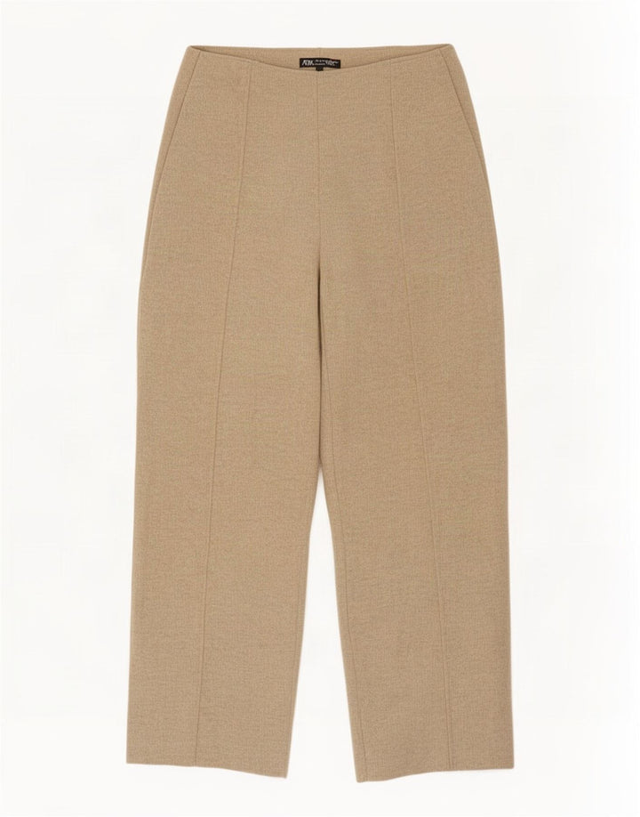 Zara Mujer Pantalón Chándal Poliéster Beige Medio