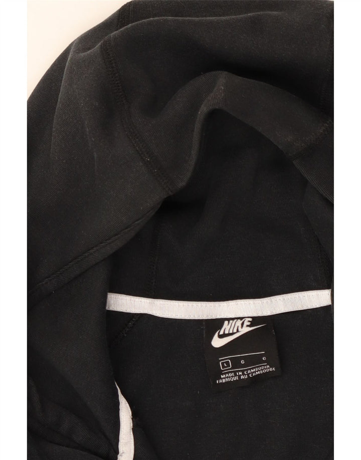 NIKE Sudadera con capucha y cremallera para mujer UK 46 Grande Algodón negro