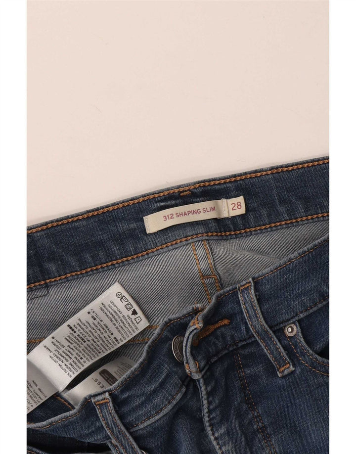Levi's Mujer 312 Vaqueros Slim Desgastados W28 L27 Algodón Azul