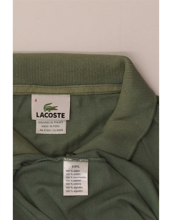 Polo Lacoste para hombre talla 4 algodón verde medio