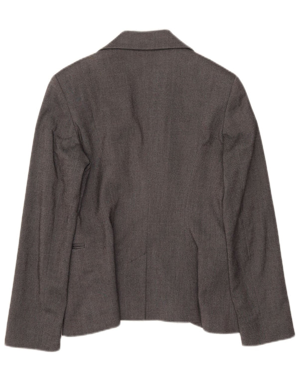 Sisley Chaqueta tipo blazer con 1 botón para mujer UK 8 Small Grey
