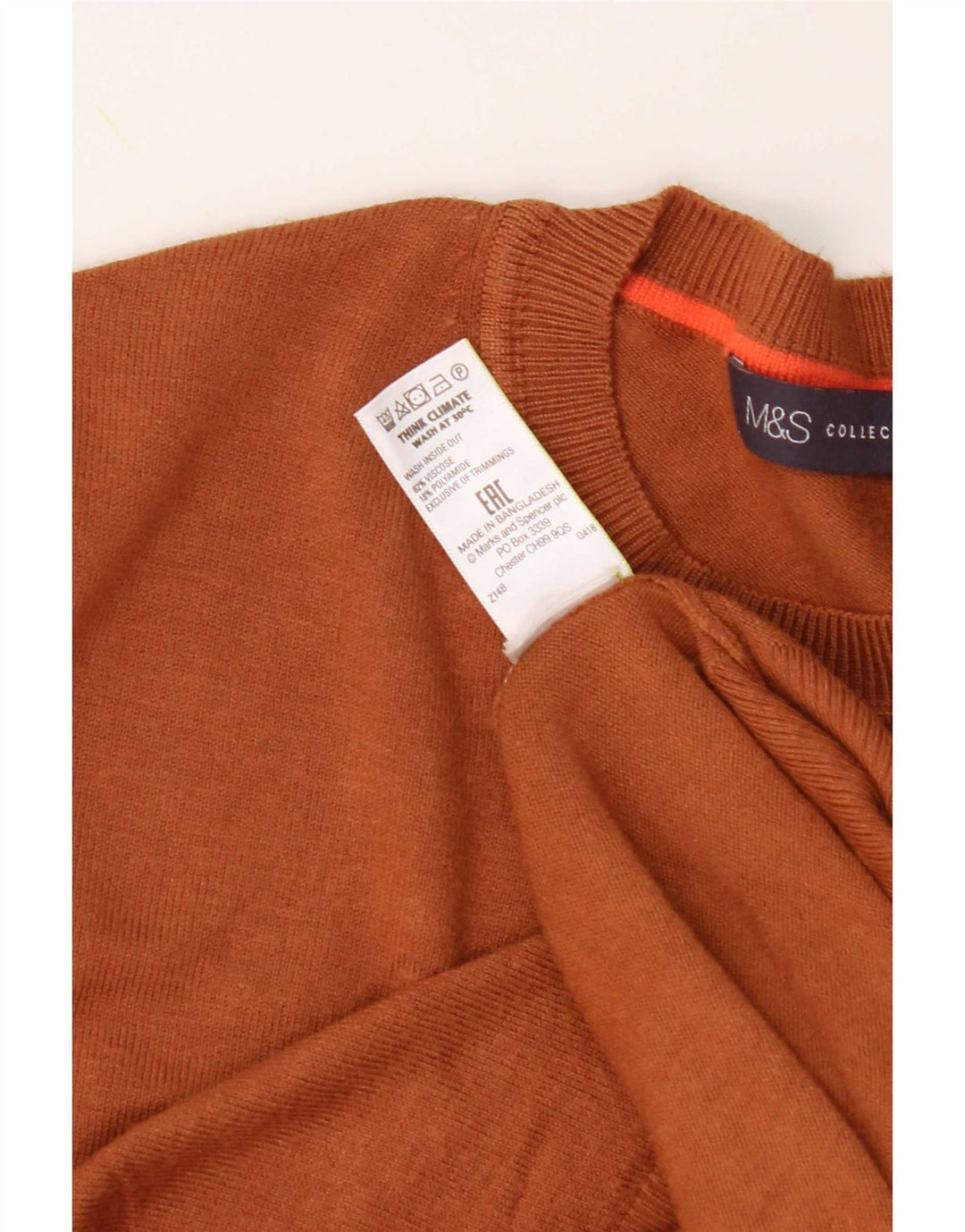 Marks & Spencer - Jersey de cuello redondo para mujer, talla 40, color marrón medio