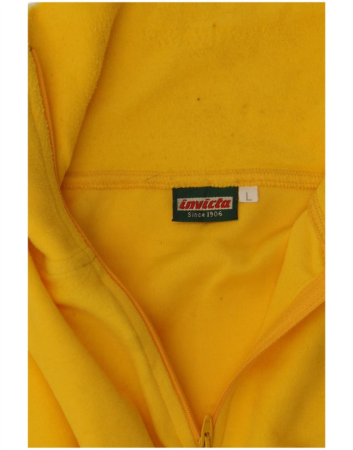 Invicta - Sudadera con cuello y cremallera para hombre, talla grande, color amarillo