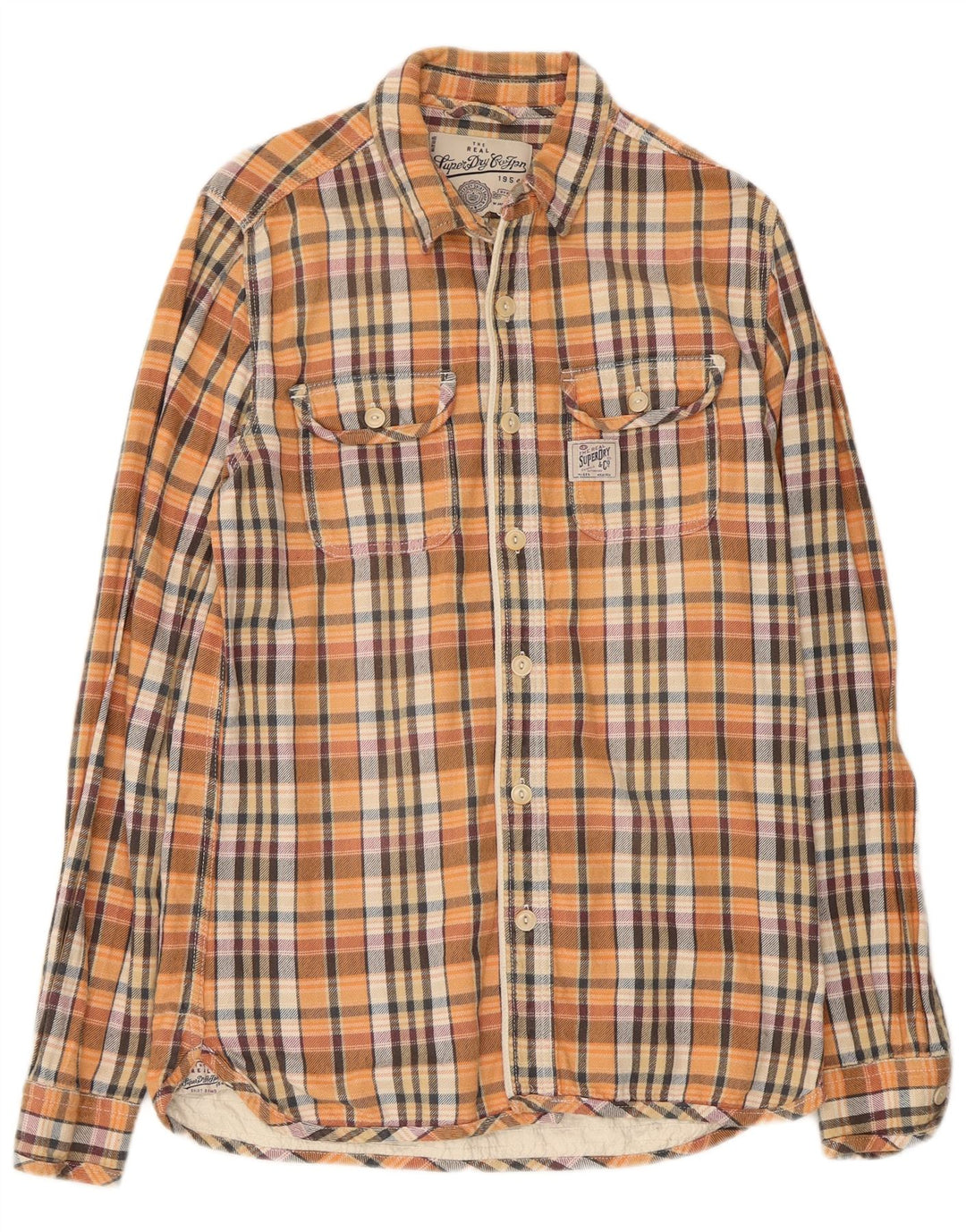Superdry Camisa De Franela De Algodón Con Cuadros Multicolores Grandes