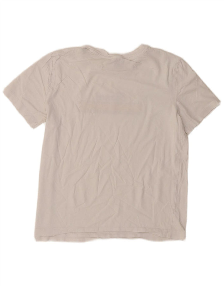Diesel Mujer Camiseta Gráfica Top UK 44 Grande Blanco
