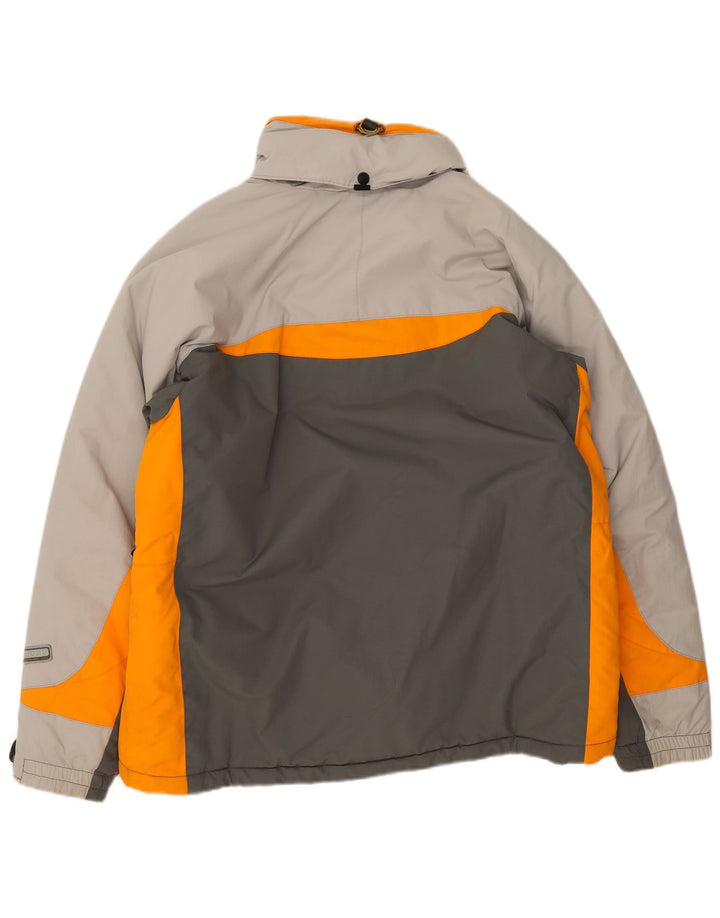 Columbia Chaqueta de esquí con capucha para hombre UK 40 Large Gris Colorblock Poliamida