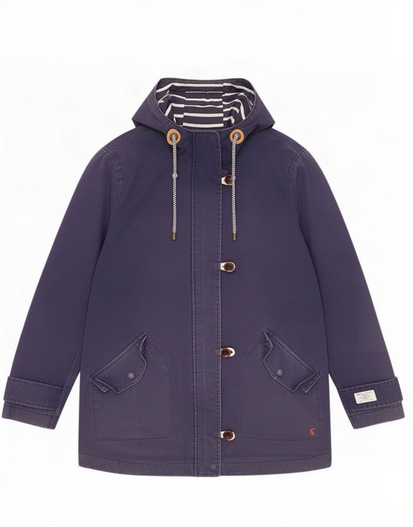 Chaqueta impermeable con capucha para mujer Joules UK 40 Medium Azul marino Algodón