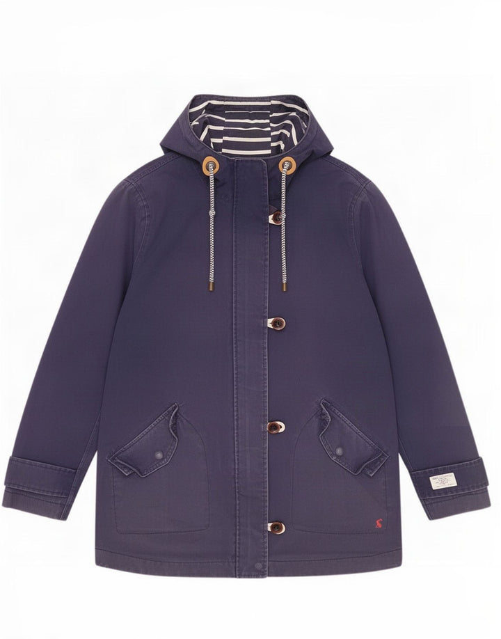 Chaqueta impermeable con capucha para mujer Joules UK 40 Medium Azul marino Algodón
