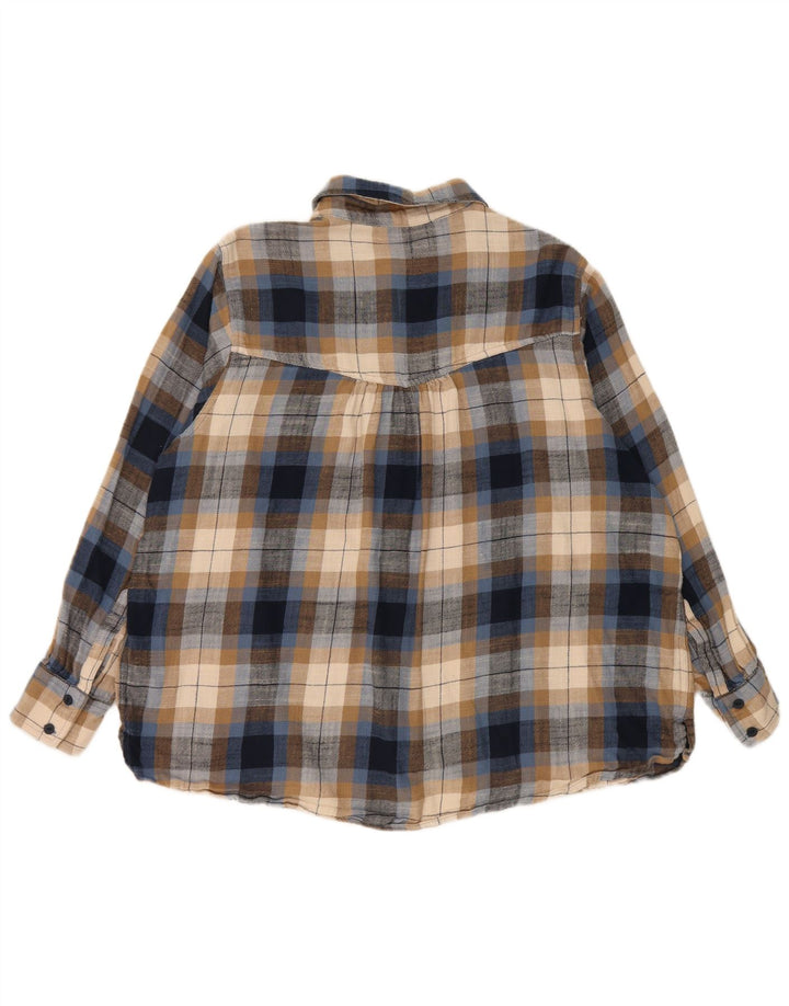 Marks & Spencer Camisa de franela para mujer UK 40 XL Algodón a cuadros multicolor