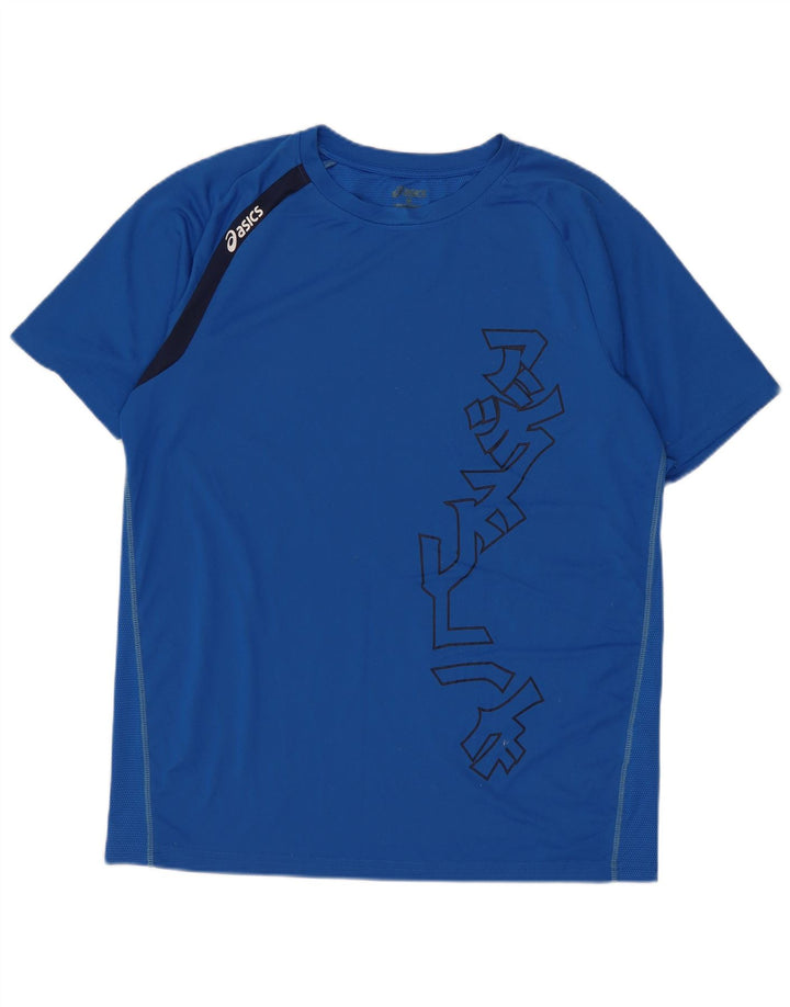 Camiseta Asics Hombre Graphic Top Poliéster Azul Medio