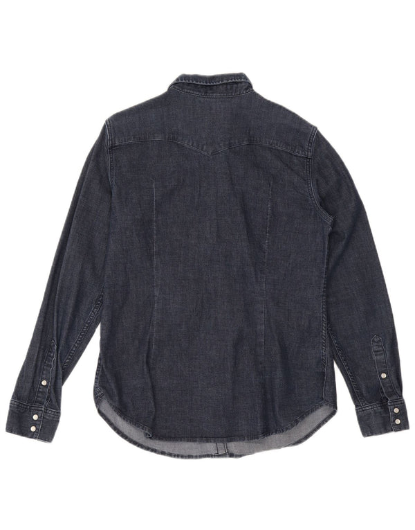 Levi's Camisa vaquera entallada para mujer UK 46 Large Algodón azul marino