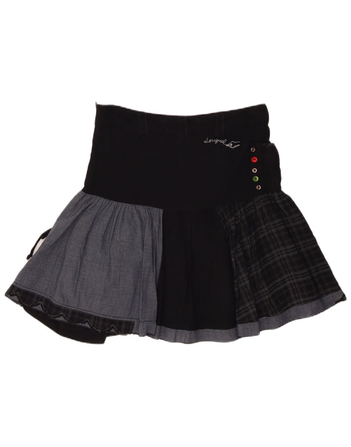 Minifalda Desigual para mujer EU 38 Medium W30 Viscosa patchwork negra