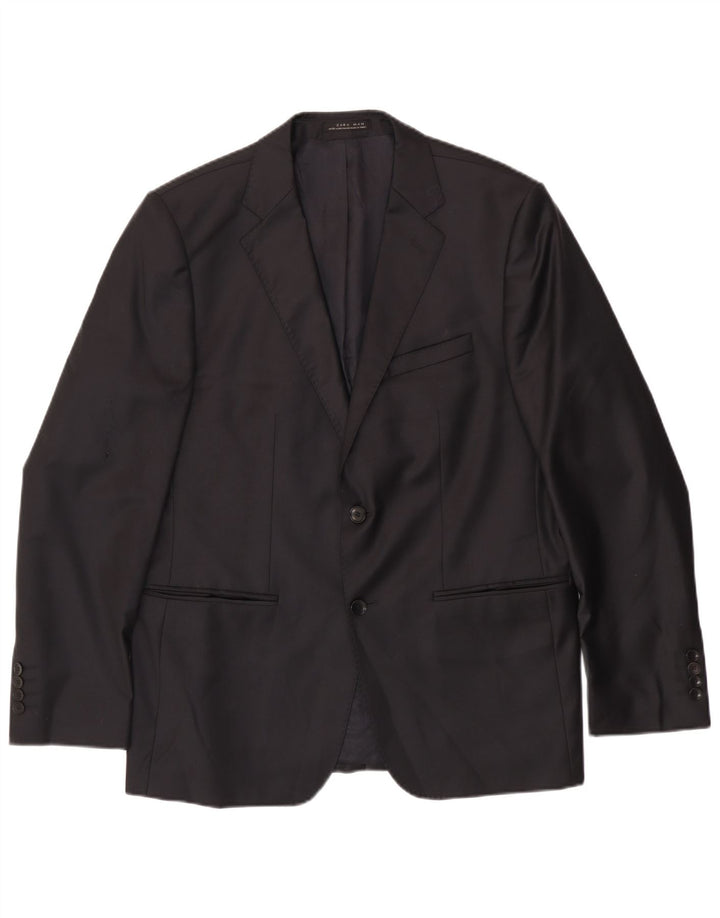Zara Chaqueta tipo blazer de 2 botones para hombre EU 54 XL Negro