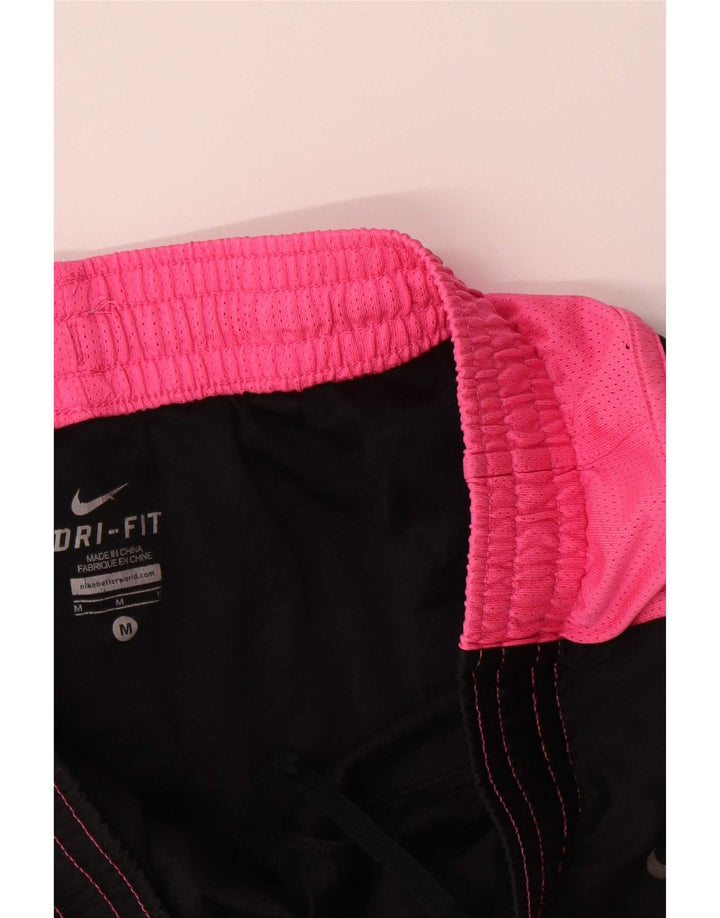 Nike - Pantalones cortos deportivos Dri Fit para mujer, talla M, color negro, poliéster