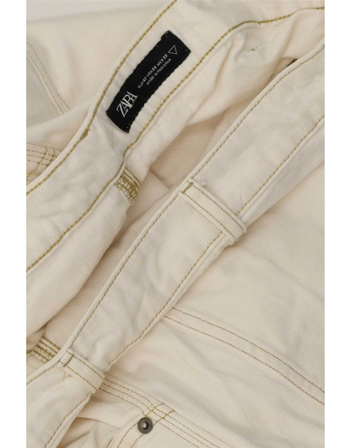 Zara Jeans rectos cargo para hombre EU 42 Large W32 L30 Beige