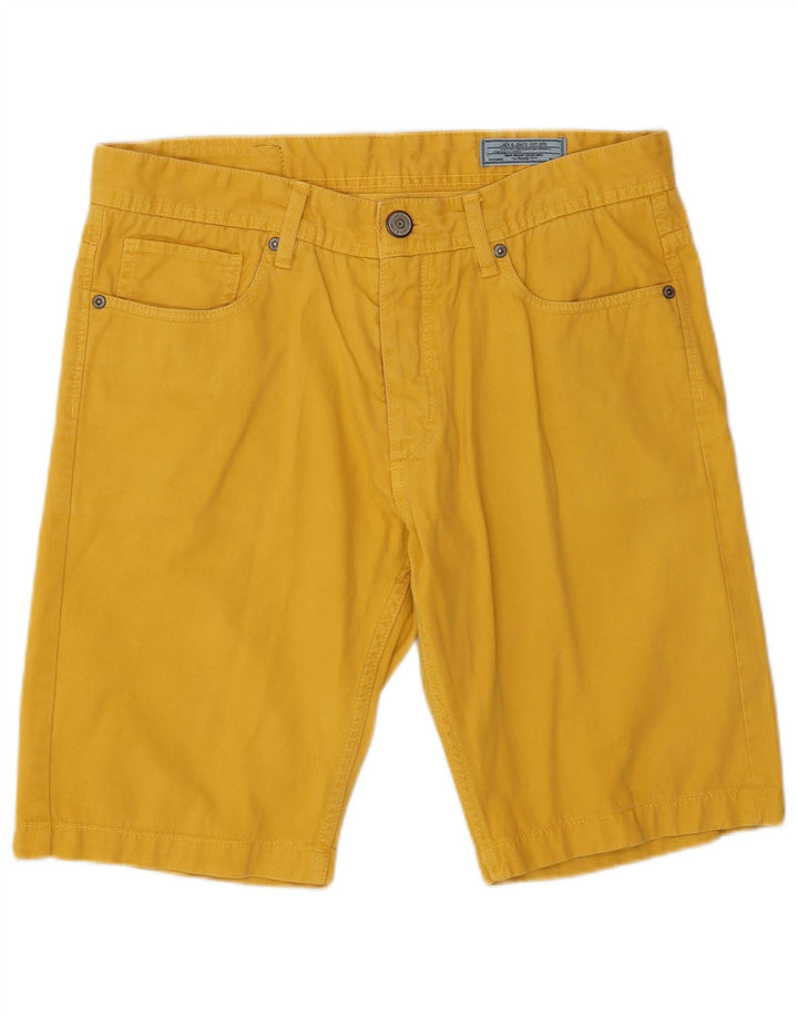 Jack & Jones Hombre Pantalones Cortos Casuales Medianos W32 Algodón Amarillo