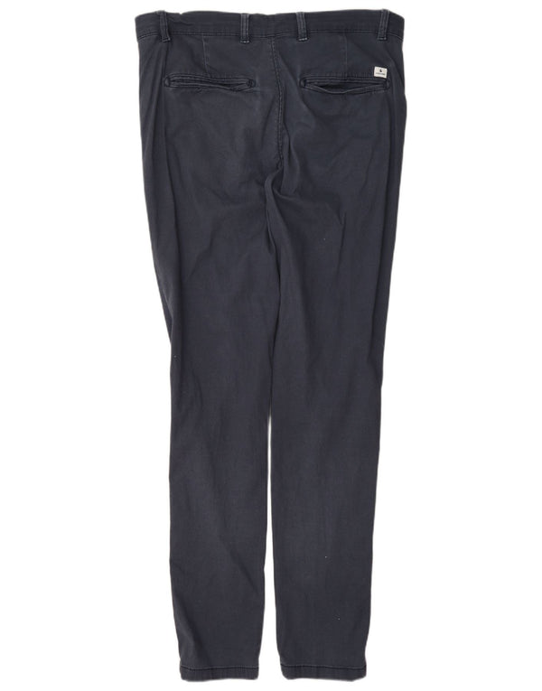 Jack & Jones Mens Marco Slim Chino Pantalones W33 L36 Algodón Azul Marino