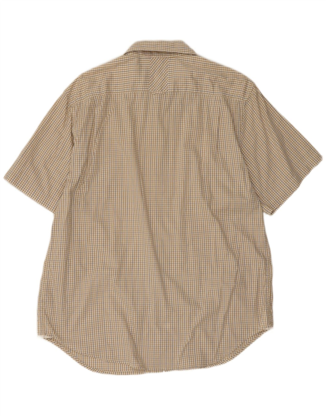 Guess Camisa Manga Corta Hombre XL Algodón Vichy Beige
