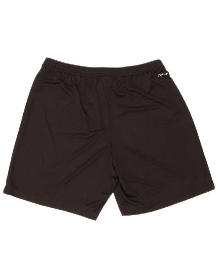 Adidas - Pantalones cortos deportivos Aeroready para hombre, tamaño grande, poliéster negro