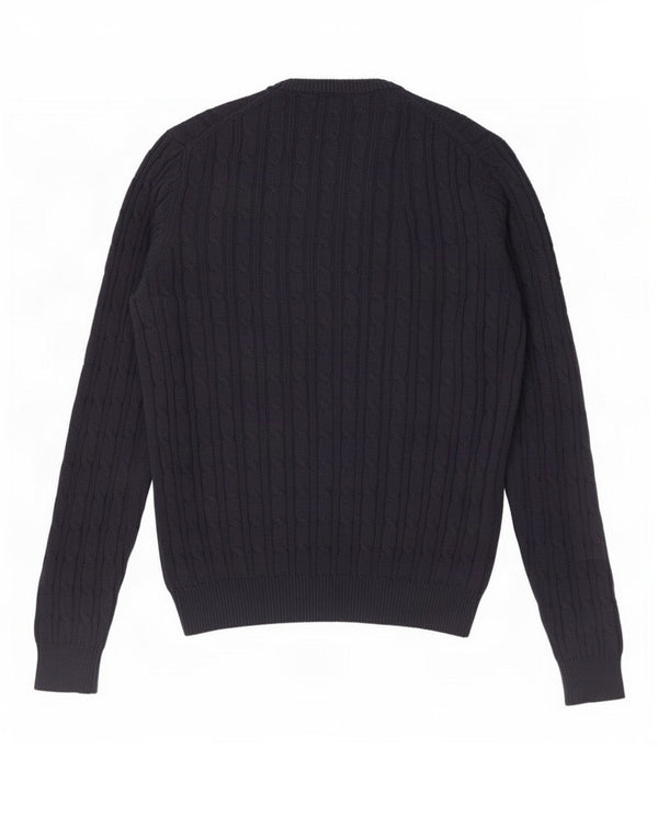 Farah Mens Crew Neck Jumper Sweater Small Azul Marino Algodón
