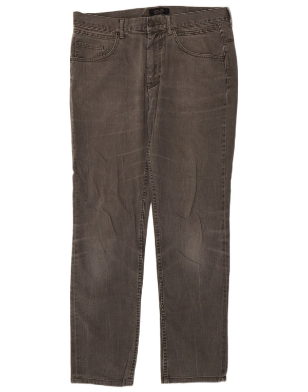 Zara Jeans rectos para hombre EU 42 Large W32 L31 Algodón gris