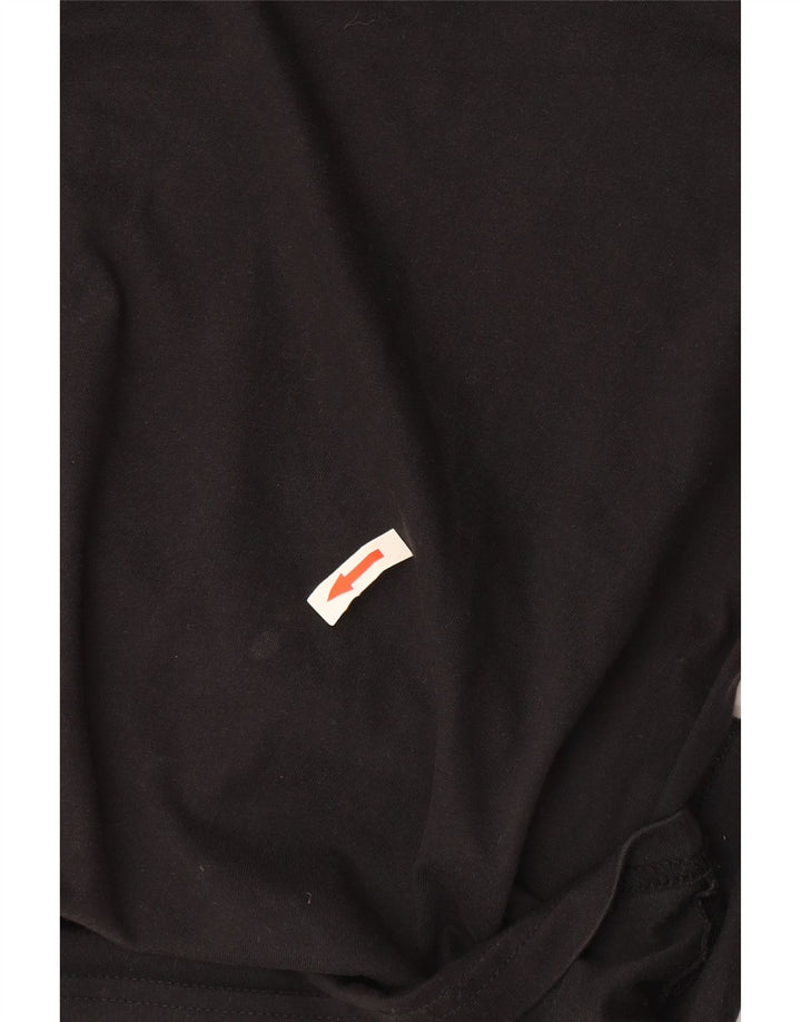 Adidas Mens Climalite Camiseta Top Pequeño Algodón Negro