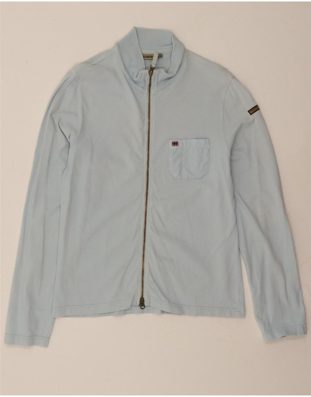 NAPAPIJRI Womens Tracksuit Top Jacket UK 14 Large Blue Vintage Napapijri and Second-Hand Napapijri from Messina Hembry 