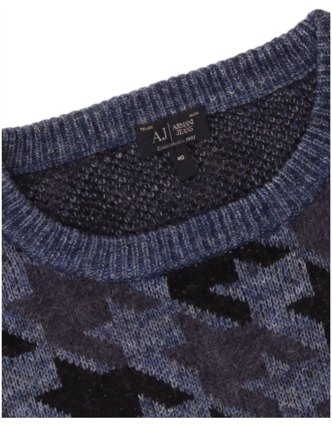 Armani Jeans Mujer Cuello Barco Jersey Jersey EU 40 Medio Azul Marino