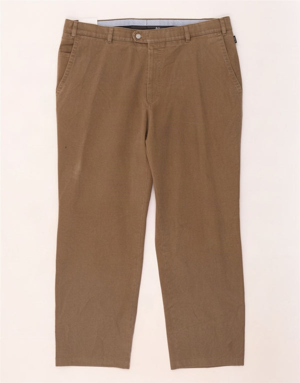 Bugatti Pantalón de traje recto para hombre IT 56 3XL W46 L29 Algodón beige